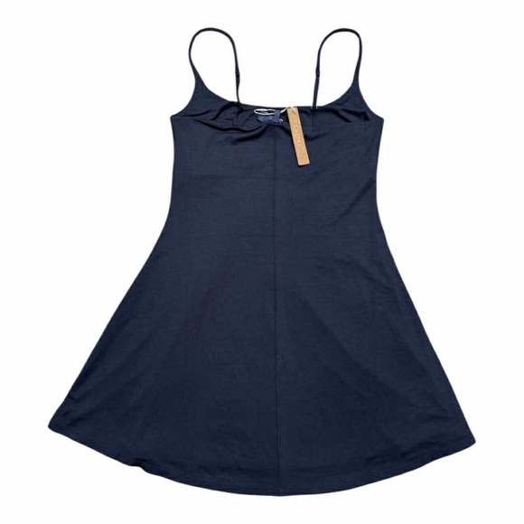 SKIMS Smooth Layers Scoop Neck Mini Dress Medium In Graphite - Picture 5 of 5